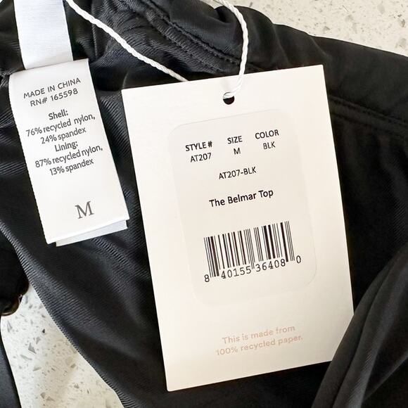 Andie Swim The Belmar Black Bikini Top Size Medium - Picture 5 of 5